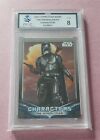STAR WARS : THE MANDALORIAN C15 -  Graded 8 Silver Character Card TOPPS 2021