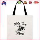 Hold your horses Village life Printed Linen Bag
