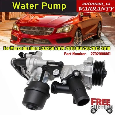 Bomba de agua nueva para Mercedes-Benz CLA250 2014-2018 GLA250 2015-2018 2702000801 Foto 1 de 4