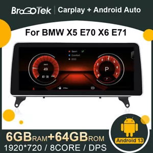 12.3" 8-Kern 128GB Android 13 Autoradio Für BMW X5 E70 X6 E71 CCC CarPlay 4G LTE - Bild 1 von 16
