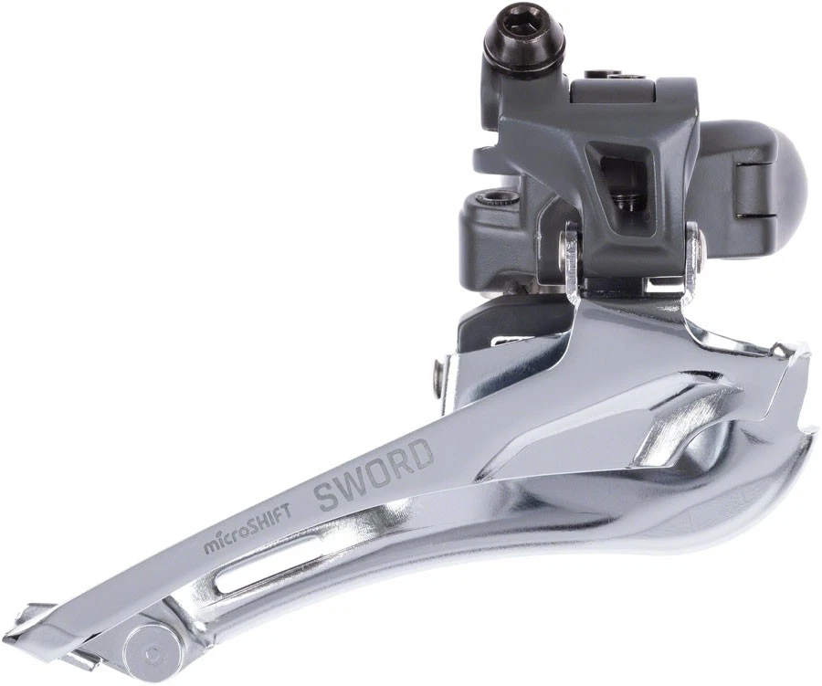microSHIFT Sword Front Derailleur - 10-Speed, Double, 46-52t Max Ring, 31.8/34.9 - Image 1 of 1