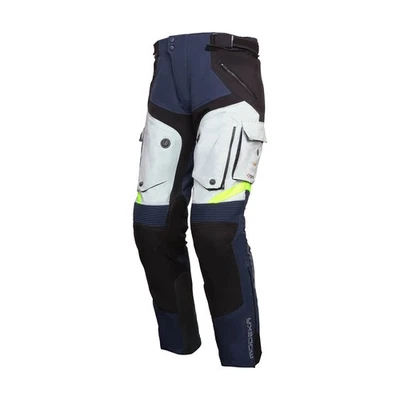 MODEKA Motorradhose PANAMERICANA II 2 blau hellgrau Sympatex Aramid CE AA - Bild 1 von 4