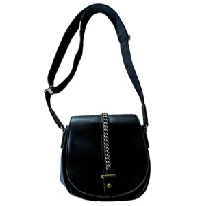TIME And TRU Black Emery Crossbody Purse Boho Style Super Cute Punk Saddle Style - Picture 1 of 4