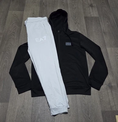 Emporio Armani EA7 Tracksuit - ' Jacket And Joggers - Mens Medium - Black / Grey - Image 1 of 4