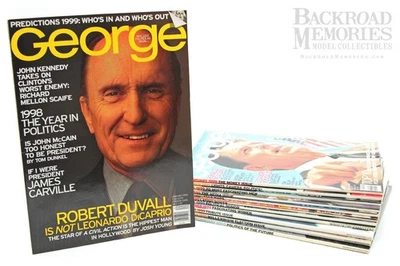 Lot of 1999 (COMPLETE) "George" Magazines (12), George Publ. (Newsstand Edition) Foto 1 de 4