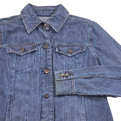 VTG Bill Blass Jeans Denim Jacket Blue Medium Wash Button Front Pockets Womens M - Image 1 of 4