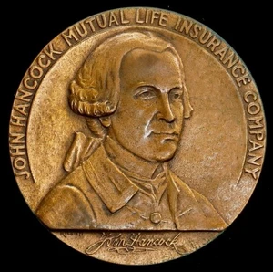 1862 - 1937 JOHN HANCOCK 75th ANNIVERSARY MEDAL by KILENYI -- YHGT - Picture 1 of 1