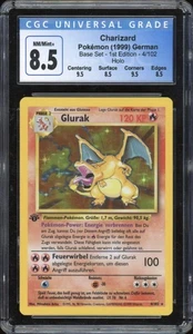 1999 Pokemon DEUTSCH 1. Edition Base Set Glurak-Charizard Holo 4/102 CGC 8.5 #1 - Bild 1 von 2