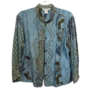 CITRON Santa Monica Jacket Size XL Asian Inspired Bamboo Blend Dressy - Picture 1 of 10