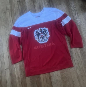 Nike Team Austria IIHF Hockey Jersey Men’s Size Medium Red/White - Picture 1 of 13