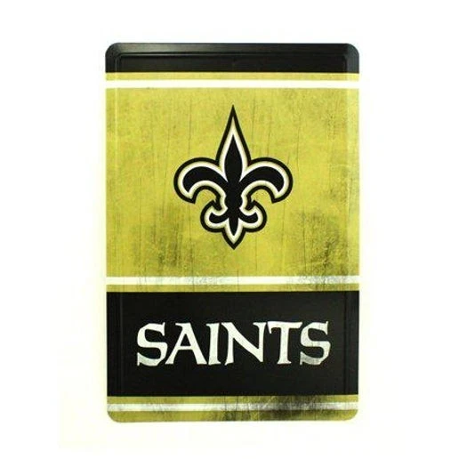 New Orleans Saints 12" x 8.5"  Distressed Tin Sign - Image 1 of 1