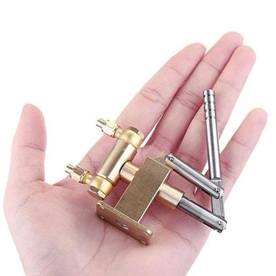 Mini Steam Engine Boiler Pump with Piston Hand Operated Brass and Steel Design - Image 1 of 4