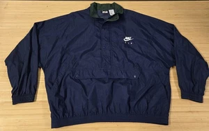 Vintage Nike Air Jacke Herren XL Navy Grün Nylon Pullover Windbreaker Anorak - Bild 1 von 6