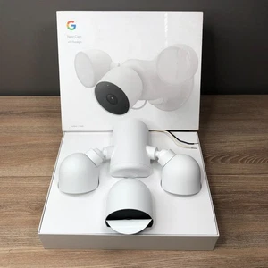 Google Nest Cam Floodlight Outdoor Wired Home Security Camera OPEN BOX NICE - Picture 1 of 6