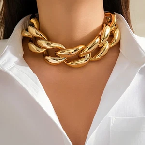 Damen Hip Hop Halskette Boldd Golden Kette Schöne Verstellbare Halskette Neu - Bild 1 von 30