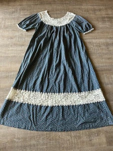 Vintage Hilda Hawaii Muumuu Hawaiian Dress Womens XL XXL Sheer Lace Prairie Maxi - Picture 1 of 20