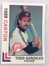 1989 Canton-Akron Indians-Eastern League-BEST Baseball Card-Todd Gonzales