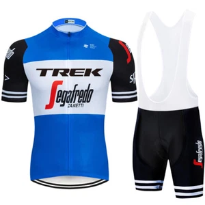 Hombres Ciclismo Jersey Babero Kit Blanco Azul Transpirable Secado Rápido Camisa de Montar - Imagen 1 de 8