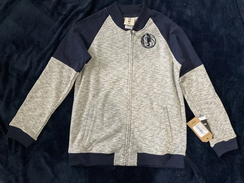 Youth NBA Legacy Dallas Mavericks Jacket - Size Large (14/16) Navy/Gray Cover