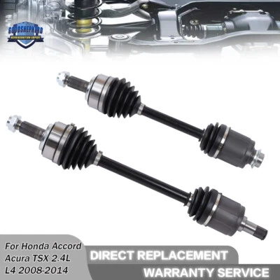 2 ejes delanteros CV para Honda Accord 2008-14 Acura TSX 2009-13 L4 2,4 L TRACCIÓN DELANTERA Foto 1 de 4