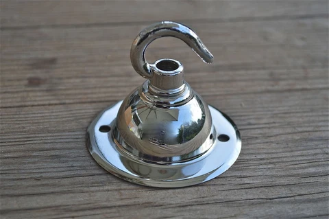 CLASSIC ANTIQUE STYLE CHROME LIGHT ROSE HOOK CEILING HOOK CHADELIER HANGER NR7 Cover