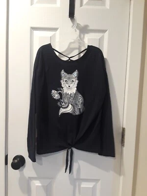 Crisscross Back 海军蓝狐狸衬衫 - 儿童场所  — 第 1/4 张图片