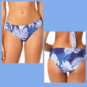 Neu Prachtvolle Bikinihose Damen M blau Palmenmuster Blumen Schwimmen Strand tropisch - Bild 1 von 7