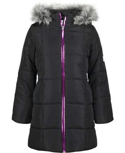 Calvin Klein Big Girls Metalliac Zipper Long Puffer, Size Medium 8/10 - Picture 1 of 5