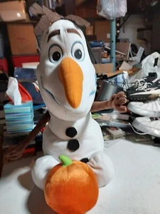 Rare Olaf from Frozen 2105 24” Plush with Pumpkin and Tags - Picture 1 of 5