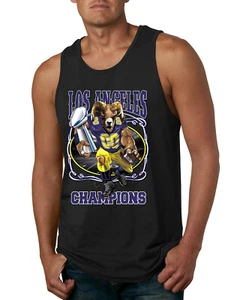 Camiseta sin mangas de deportes de fútbol americano de fantasía para hombres de los fanáticos de Los Ángeles LA Rams - Imagen 1 de 6