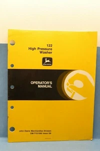 John Deere 122 High Pressure Washer Operators Manual OM-TY21560 Issue G9 - Picture 1 of 2