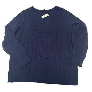 Talbots Pullover Damen 1XP dunkelblau Lammwolle Nylon weich Freizeit Reisen Arbeit NEU - Bild 1 von 11