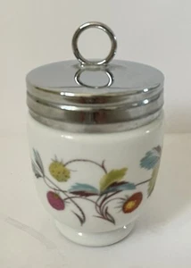  SINGLE EGG CODDLER, POT , JAR, "STRAWBERRY FAIR",BUTTERFLY ROYAL  WORCESTER - Picture 1 of 4