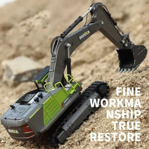 Huina 1721 1:50 Alloy Excavator Toy Boys Simulation Fall-Resistant Crawler New - Picture 1 of 7