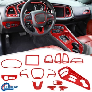 ⭕Kit de tapicería de decoración completa para tablero del volante central para Dodge Challenger 2015+ - Imagen 1 de 9