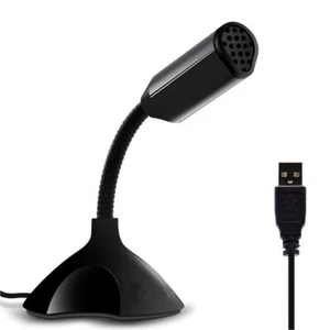 Portable USB Microphone Computer Mic for Desktop Laptop Notebook Voice Chat Mini - Picture 1 of 8