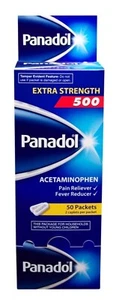PANADOL 500 mg Extra Strength Caplets Family Size Pain Reliever 50 PKS EXP. 1/26 - Picture 1 of 4
