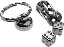 LionSTEEL Set of Two Steel Dice Comes In Acorn-Sized Steel Keychain Container