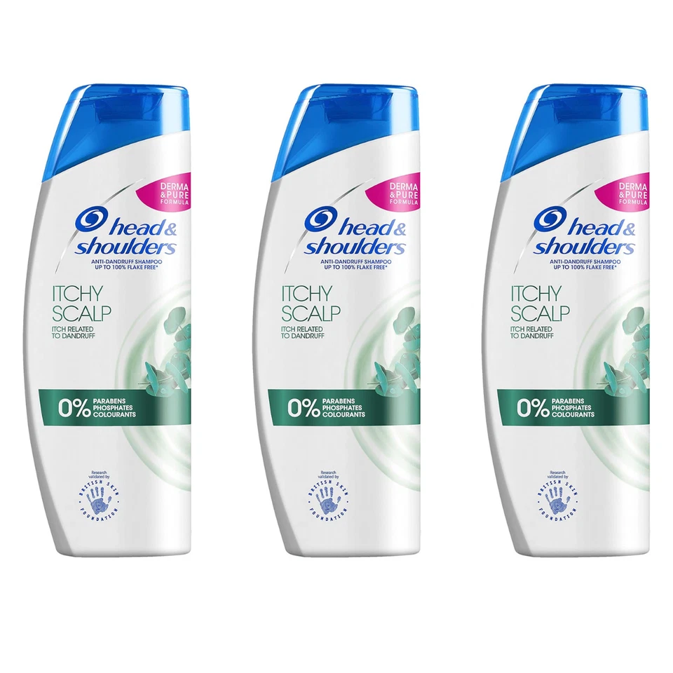 Head & Shoulders Itchy Scalp Shampoo 250ml x3