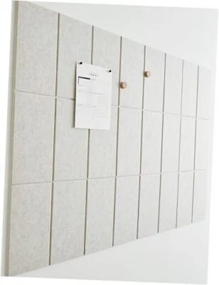 Large Cork Board for Office -Pack of 24- Black Felt Board Alternative Ivory Tan — 第 1/4 张图片