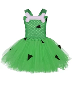 Infant 6-12 Month Bam Bam/Pebbles Flintstones Bone Halloween Costume Tutu Dress - Picture 1 of 2