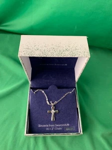 Brilliance Zirconia From Swarovski Cross Necklace - Picture 1 of 5
