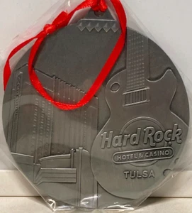 Hard Rock Hotel & Casino Tulsa Guitar Christmas Tree Ornament Round Heavy Metal - Picture 1 of 6