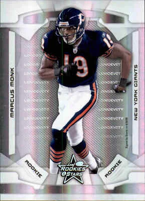 2008 Leaf Rookies and Stars Longevity Silver Holofoil 158 Marcus Monk Card 60/99 - Image 1 of 2