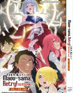 ANIME MAOU-SAMA, RETRY! SEASON 1-2 VOL.1-24 END DVD ENGLISH DUBBED#REGION ALL - Foto 1 di 5