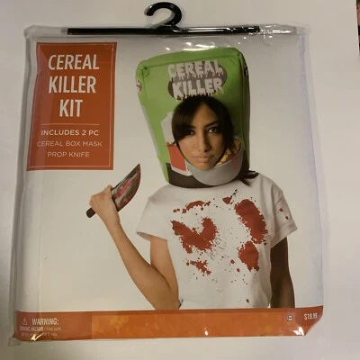 Cereal Killer Halloween Costume Kit Adult Unisex Hat & Knife  - Image 1 of 2