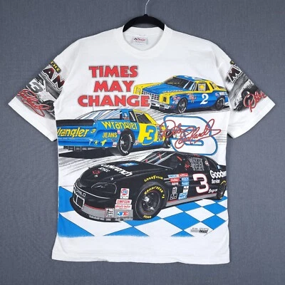 Vintage Chase Dale Earnhardt #3 Shirt Mens Large AOP NASCAR 1996 Sports Image - Image 1 of 4