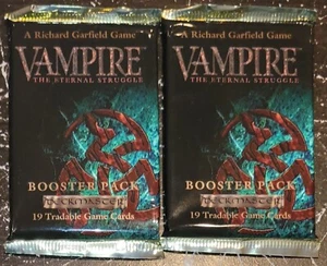 VAMPIRE THE ETERNAL STRUGGLE 1995 2 BOOSTER PACKS JYHAD SEALED FREE US SHIPPING - Picture 1 of 5