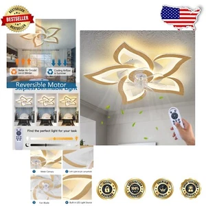 Remote Control Ceiling Fan with 3 Light Modes and 6 Speed Settings - Modern Home - Picture 1 of 10