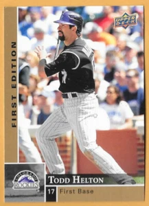 Todd Helton Colorado Rockies #332 - cubierta superior primera edición casi nuevo-como nuevo 2009 - Imagen 1 de 2